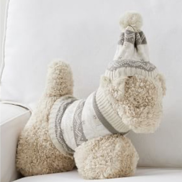 Pottery Barn doodle cozy pillow